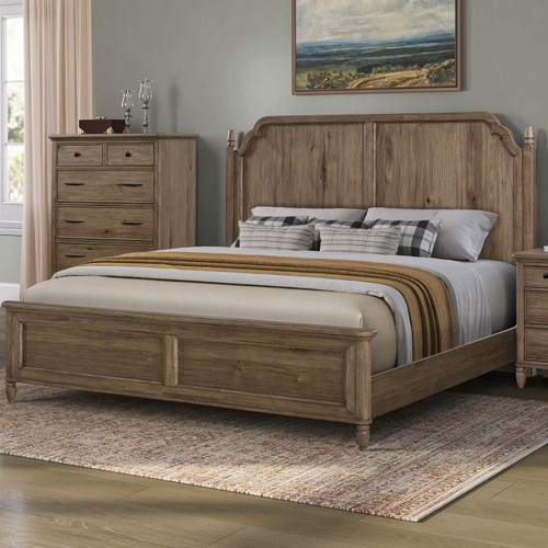 Hickory Grove - Queen Panel Bed - Brown