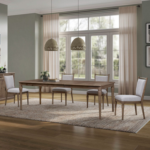 Hickory Grove - Opt 5 Piece Rectangular Table Set - Brown