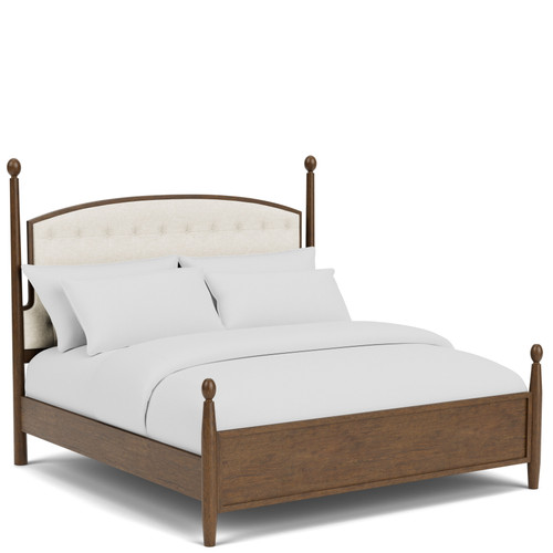 Calhoun - Queen Upholstered Bed - Whiskey Oak