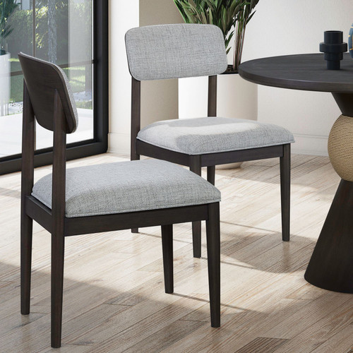 Briarcrest - Upholstered Panel Back Side Chair (RTA) - Dark Smoke