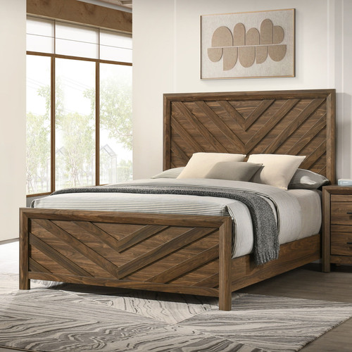 Biscayne - 6/0 Western King Headboard, Footboard, Slats - Sable