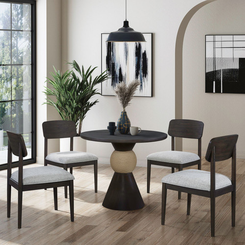 Briarcrest - Optional 5 Piece Round Table Set - Dark Smoke