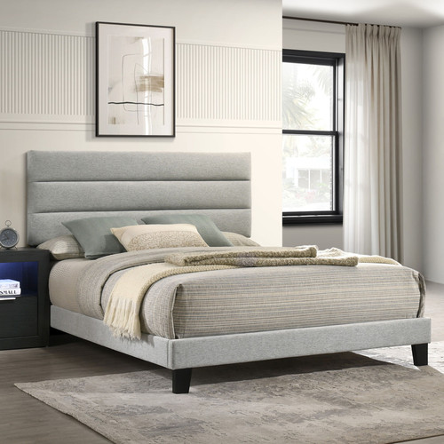 Asher - 6/0 Western King Headboard, Footboard, And Slats - Smoke