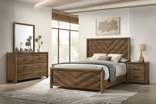 Biscayne - 4/6 Full Headboard, Footboard, & Slats - Sable