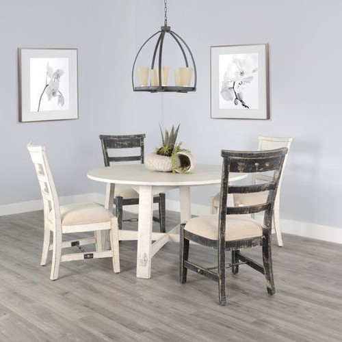 Marina - 54" Round Table - White Sand
