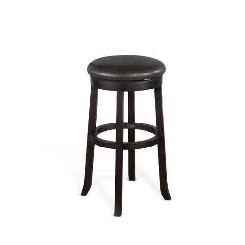Scottsdale - 30" Swivel Stool With Cushion Seat - Dark Brown / Black
