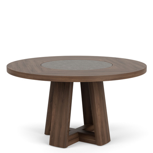 Delia - Round Dining Table - Nouveau Walnut
