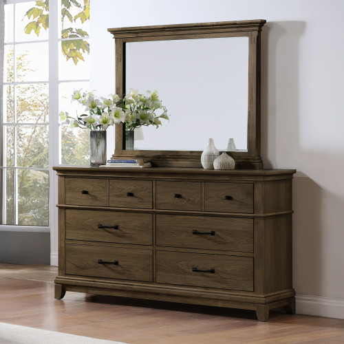 Sunstone - Dresser & Mirror - Walnut