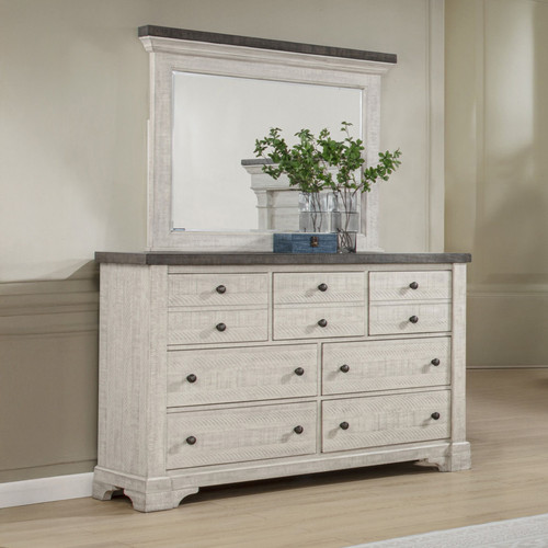Augusta - Mirror - Rustic White