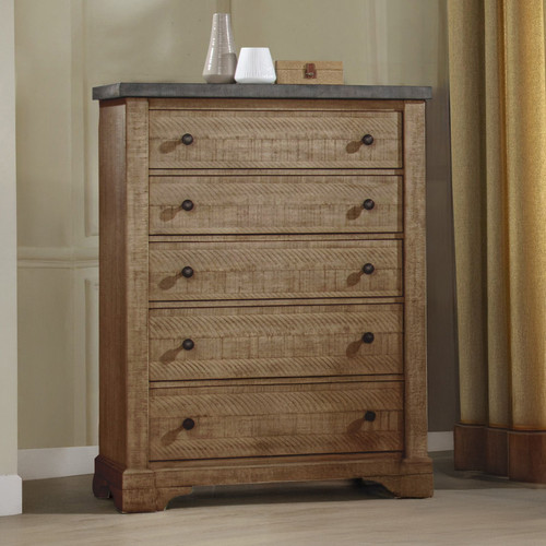 Augusta - Lift Top Chest - Rustic Brown