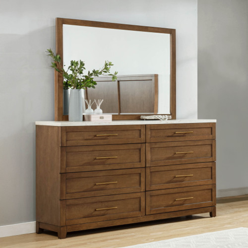 Devonshire - Dresser & Mirror - Brown