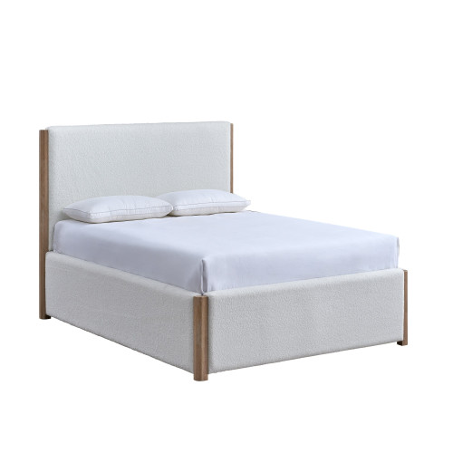 Anika - 5/0 Queen Bed Only - White / Natural