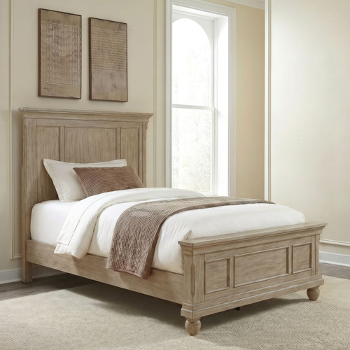 Rustic Traditions - Twin Panel Bed - Saddle Tan