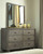 Arnett Gray 5 Pc. Dresser, Mirror, Chest, Full Bookcase Bed