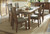 Flaybern Light Brown 7 Pc. Extension Table, 6 Side Chairs