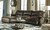 Clonmel Chocolate Left Arm Facing Chaise 3 Pc Sectional