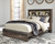 Drystan Brown / Beige Queen Panel Bookcase Bed