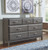 Caitbrook Gray 8 Pc. Dresser, Mirror, Chest, California King Storage Bed With 8 Drawers, 2 Nightstands
