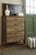 Sommerford Brown Five Drawer Chest