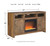 Sommerford Brown 62" TV Stand With Fireplace Insert Glass/Stone