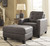 Venaldi Gunmetal 3 Pc. Sofa Chaise, Chair, Ottoman