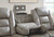 The Man-den Gray Power Reclining Sofa With Adj Headrest The Man-den Gray Power Reclining Sofa With Adj Headrest