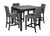 Garvine Black / Gray Square Counter Table Set (Set of 5)