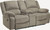 Draycoll Light Gray Double Reclining Loveseat W/Console