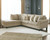 Dovemont Putty Left Arm Facing Chaise 2 Pc Sectional