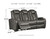 Turbulance Brown Dark Power Reclining Sofa With Adj Headrest Turbulance Brown Dark Power Reclining Sofa With Adj Headrest