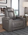 Hyllmont Gray Power Recliner/Adj Headrest