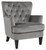 Romansque Gray Accent Chair Velvety