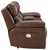 Edmar Chocolate Power Reclining Loveseat/Con/Adj Hdrst
