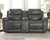 Edmar Charcoal Power Reclining Loveseat/Con/Adj Hdrst
