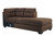Maier Walnut 3 Pc. Left Arm Facing Sofa 2 Pc Sectional, Ottoman