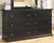 Maribel Black 4 Pc. Dresser, Mirror & Queen Panel Headboard With Bolt On Bed Frame