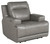 Goal Gray Power Recliner/Adj Headrest