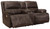 Ricmen Walnut Power Reclining Loveseat/Adj Headrest