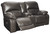 Hallstrung Gray Power Reclining Loveseat/Con/Adj Hdrst