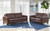 Altonbury Walnut 2 Pc. Sofa, Loveseat