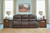 Buncrana Chocolate Power Reclining Sofa With Adj Headrest Buncrana Chocolate Power Reclining Sofa With Adj Headrest
