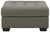Donlen Gray Oversized Accent Ottoman