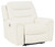 Warlin White Power Recliner/Adj Headrest