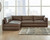 Kiessel Chocolate Left Arm Facing Chaise 2 Pc Sectional