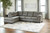 Donlen Gray Left Arm Facing Chaise 2 Pc Sectional