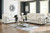 Donlen White 2 Pc. Sofa, Loveseat