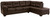 Donlen Chocolate Left Arm Facing Sofa 2 Pc Sectional