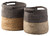 Parrish Natural / Black Basket Set (Set of 2)