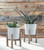 Domele Antique Gray / Brown Planter Set (Set of 2)
