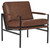 Puckman Brown / Silver Finish Accent Chair